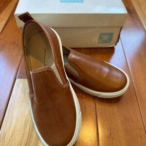 Elephantito Boys Brown Leather Slip-On Shoes
